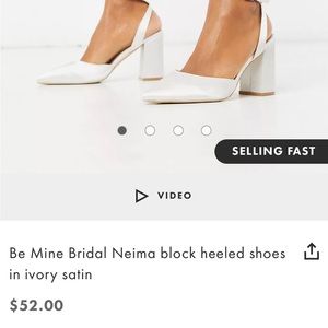 ASOS bridal block heel (size UK 6)